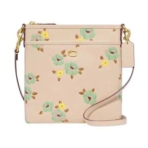 Coach Kitt Messenger Crossbody Bag Pastel Floral Ivory Multi Leather CI183 NWT